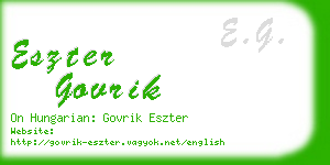 eszter govrik business card